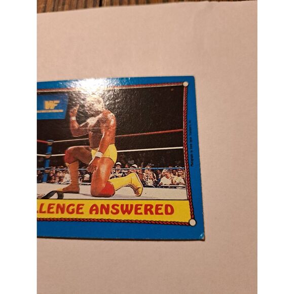 1987 Topps WWF Ringside 36 Challenge Answered Hulk Hogan Vintage Trading Card - Picture 3 of 4